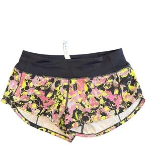 lululemon low rise floral speed up shorts *discontinued color